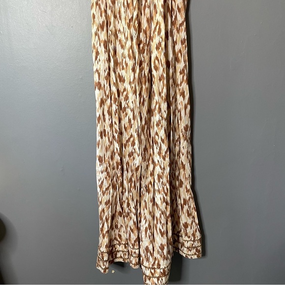 AERIE FRONT SLIT MAXI DRESS open back size small color: horizon - Picture 11 of 11